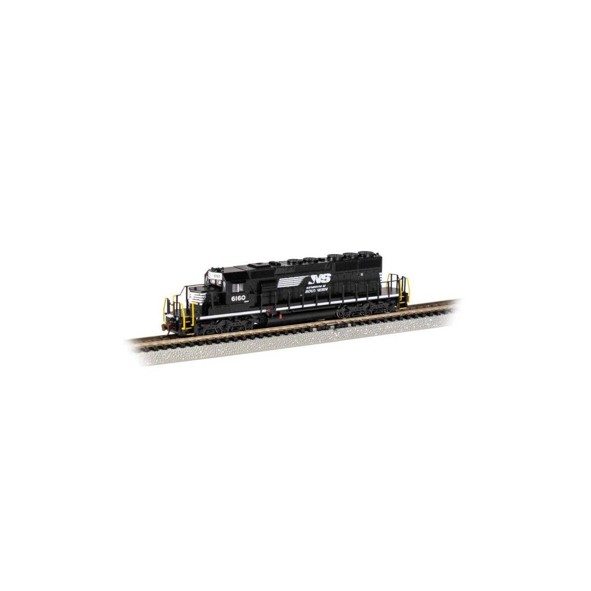 EMD SD40-2 - Econami(TM) Sound and DCC -- Norfolk Southern 6160 (black, white, Horse Head Log, N, Bachmann Industries 67076