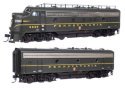 EMD FP7 & F7B Standard DC -- Pennsylvania Railroad EFP-15 9846A, EH-15 9846B (Brunswick Green, Key, HO, WalthersProto 49539