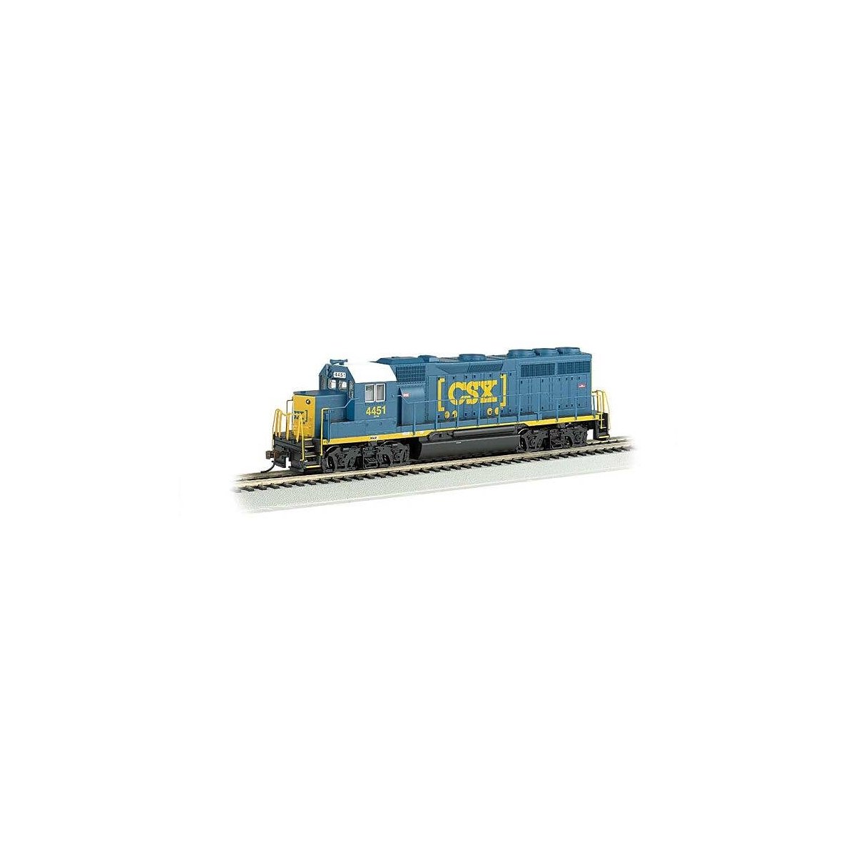 EMD GP40 Diesel Locomotive - Standard DC -- CSX Transportation 4451 (blue, yellow Boxcar Logo, N, Bachmann Industries 63560