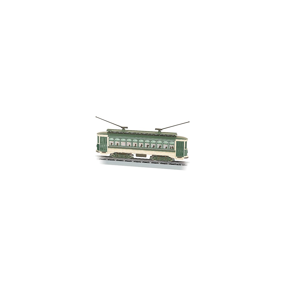 Brill Trolley - Standard DC -- Green, Cream, Brown, N, Bachmann Industries 61093