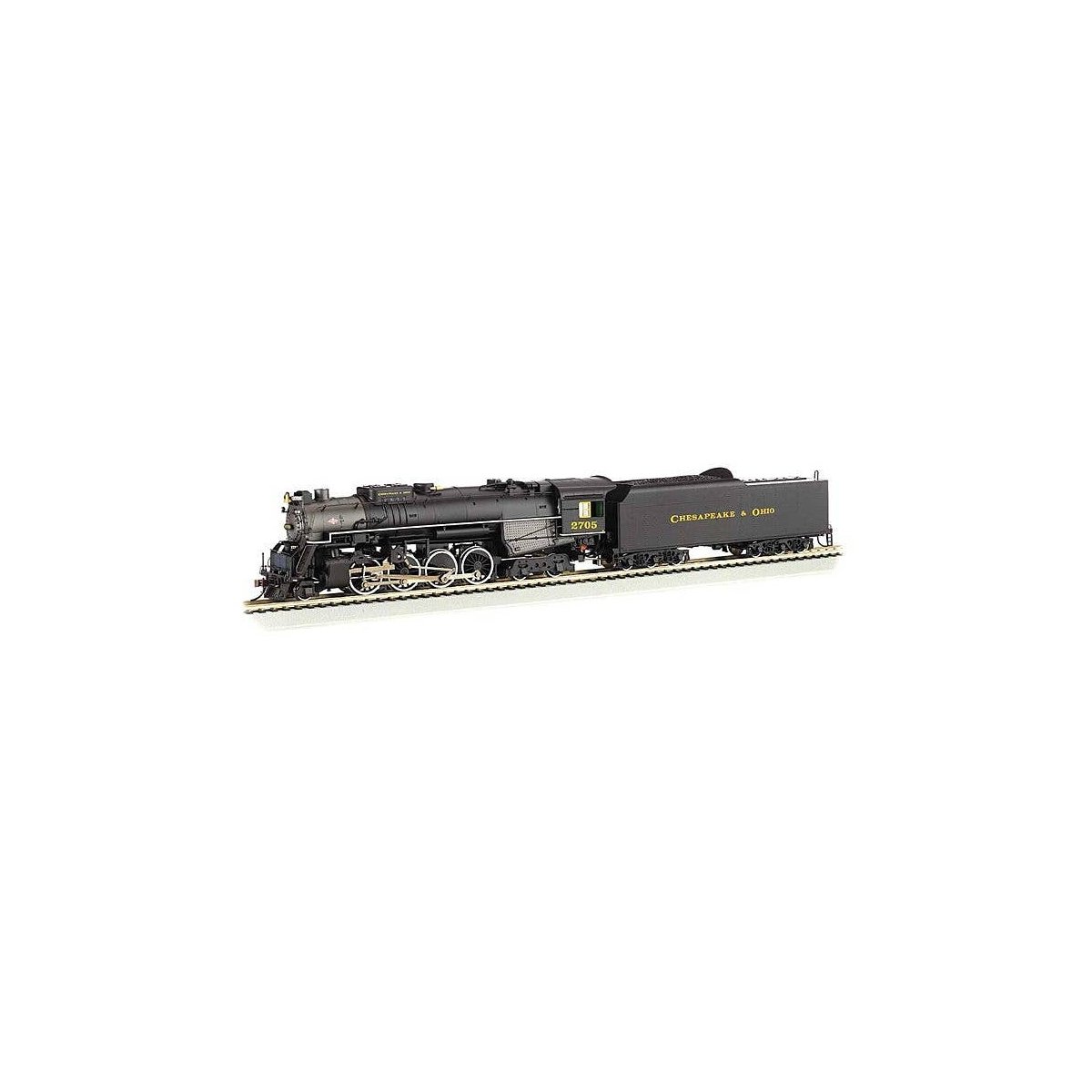 2-8-4 Kanawha/Berkshire w/Sound & DCC -- Chesapeake & Ohio 2705 (black, graphite), HO, Bachmann Industries 52405