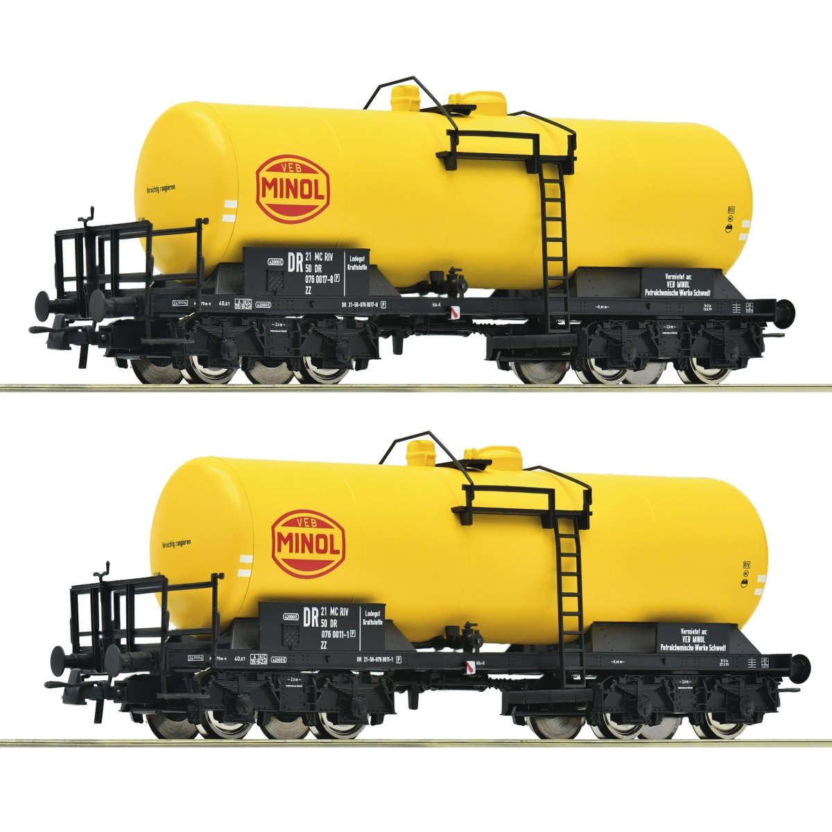 2 piece set: Tank wagons, DR, HO, Roco 6600199