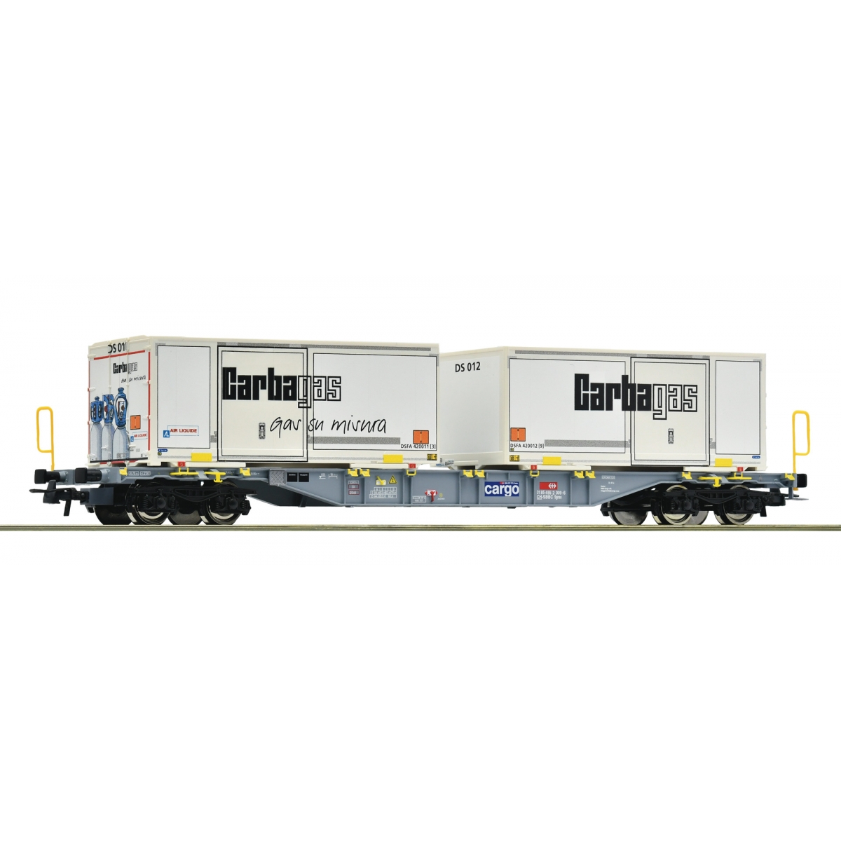 Container carrier wagon, SBB Cargo, HO, Roco 6600122