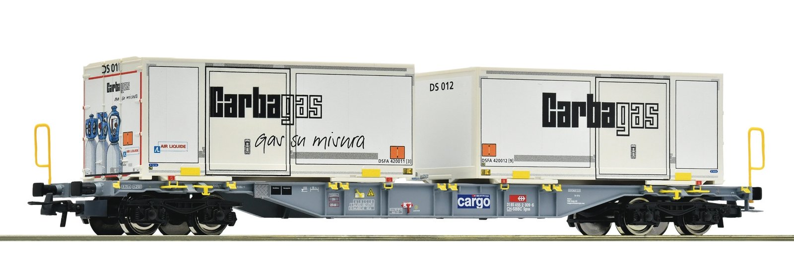 Container carrier wagon, SBB Cargo, HO, Roco 6600122