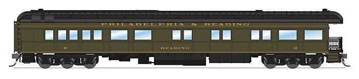Heavyweight Business Car Observation - Ready to Run -- Philadelphia & Reading 10 (Pullma, HO, Broadway Limited Imports 9731
