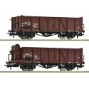 2 piece set: Open goods wagons, ÖBB, HO, Roco 6600123