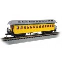 Old Time Wood Coach with Round-End Clerestory Roof - Ready to Run -- Virginia & Truckee (yel, HO, Bachmann Industries 15107