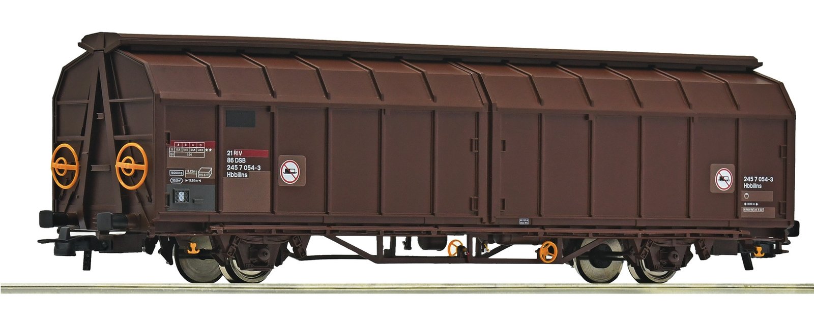 Sliding wall wagon, DSB, HO, Roco 6600266