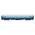 80′ PRR P70 Coach - Ready to Run -- Merry Christmas! (blue, white Snowflakes), HO, Broadway Limited Imports 9739