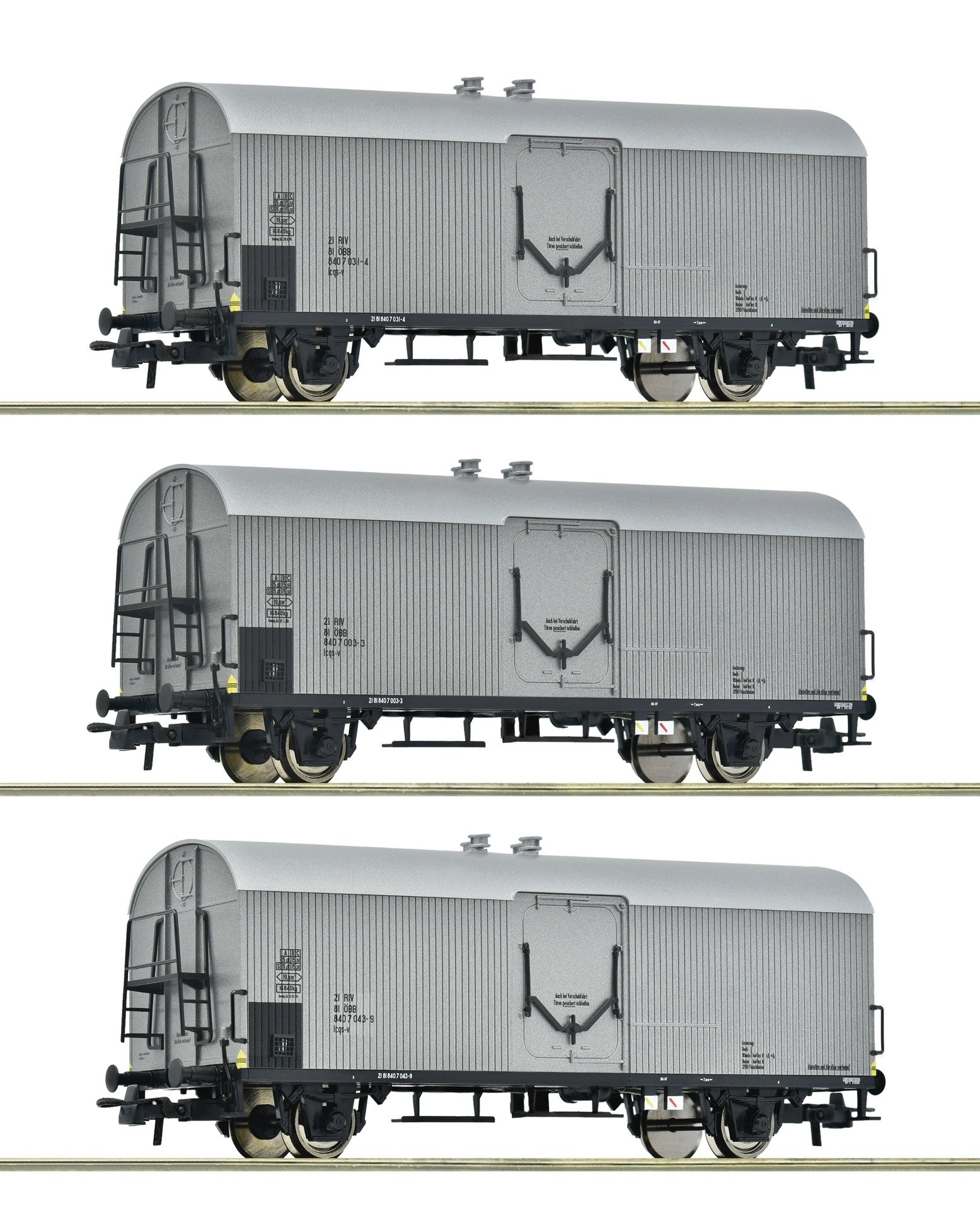 3 piece set: Refrigerator wagons, ÖBB, HO, Roco 6600140