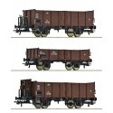 3 piece set: Open goods wagons, ÖBB, HO, Roco 6600250