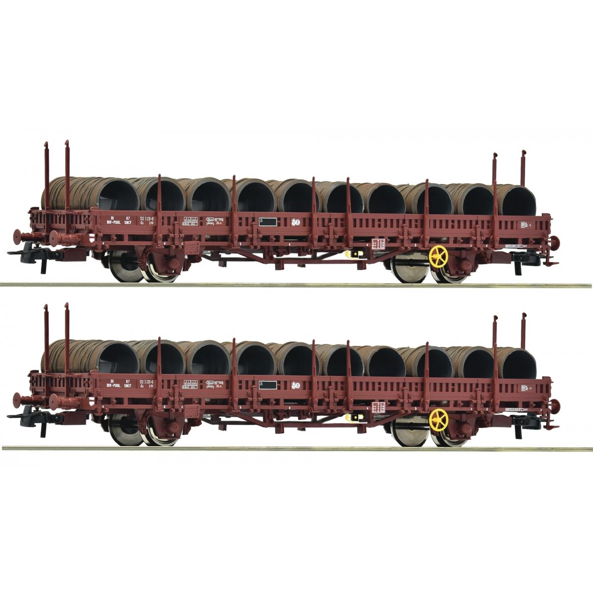 2-piece set: Swivel stake wagons, SNCF, HO, Roco 6600119