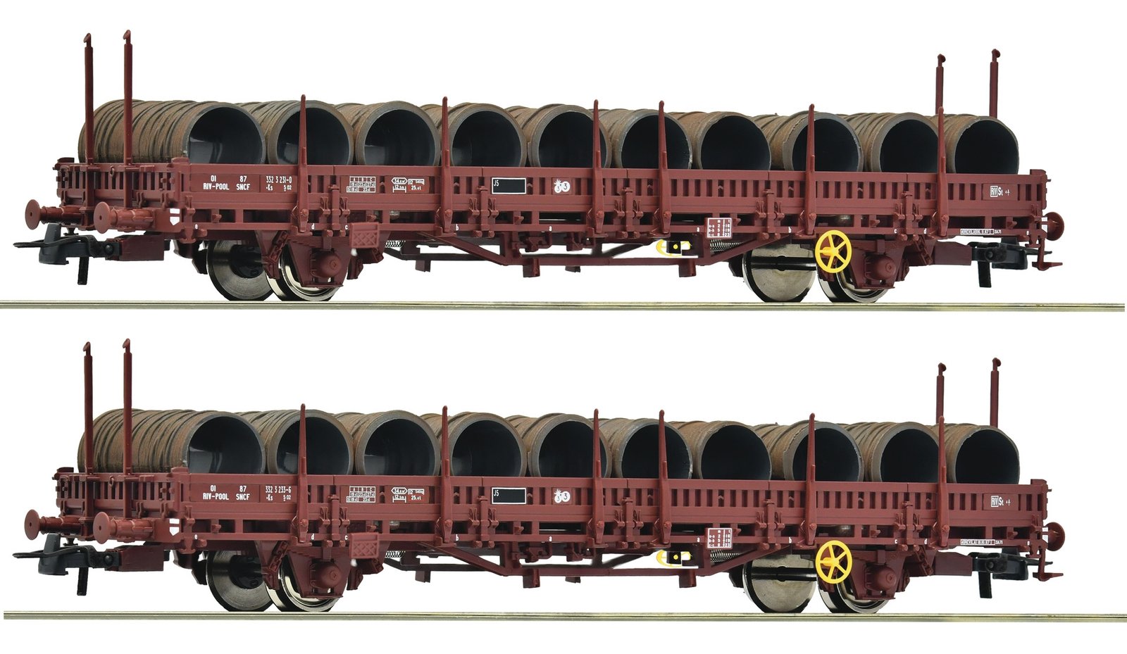 2-piece set: Swivel stake wagons, SNCF, HO, Roco 6600119