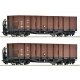 2 piece set: Open goods wagon, ÖBB, HOe, Roco 6640004