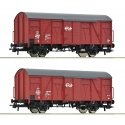 2 piece set: Covered goods wagon, NS, HO, Roco 6600151