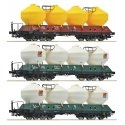 3 piece set: Silo wagons, CD, HO, Roco 6600180