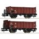 2 piece set: Open goods wagons, DR, HO, Roco 6600253