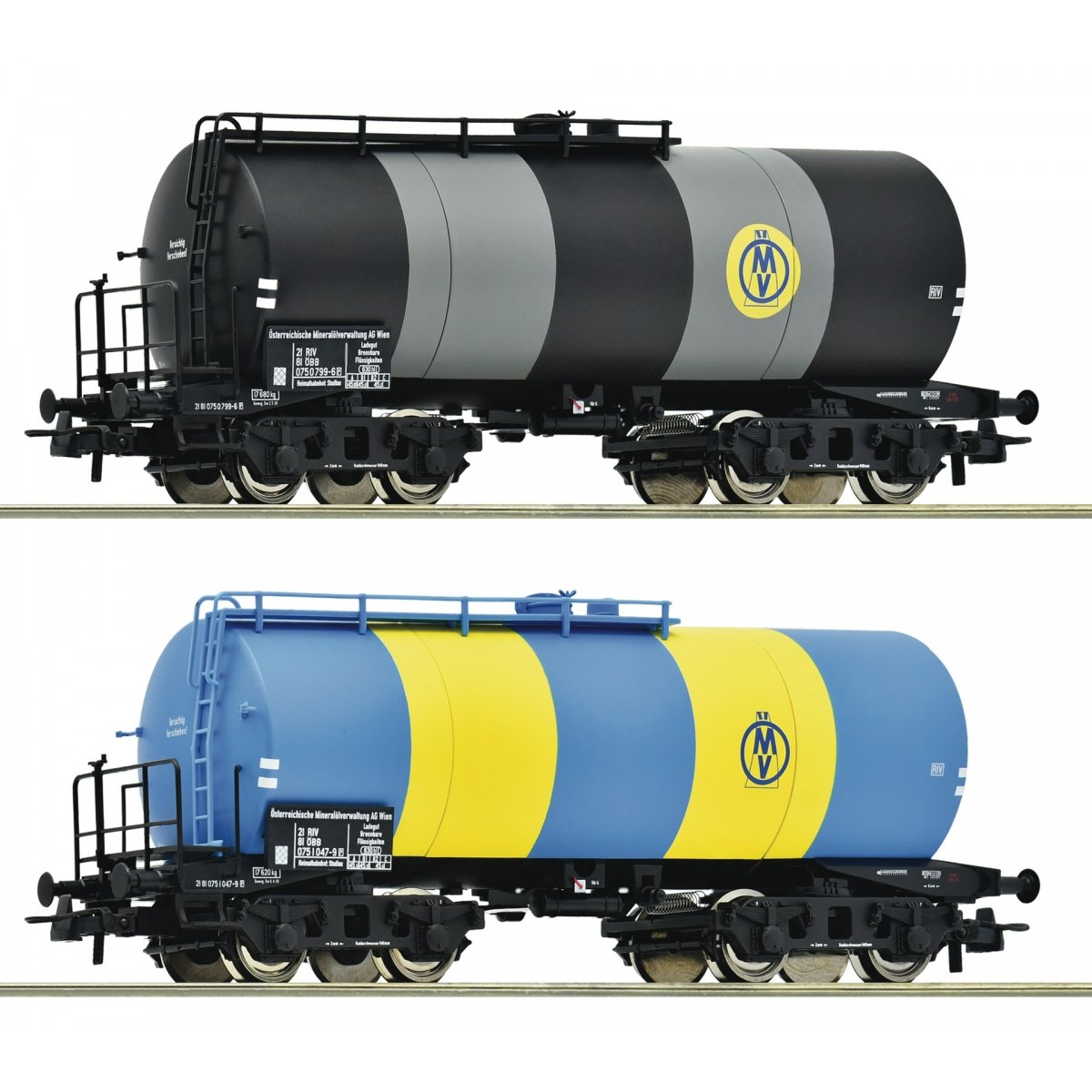 2 piece set: Tank wagons, ÖMV/ÖBB, HO, Roco 6600163