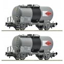 2 piece set: Tank wagons, SBB, HO, Roco 6600196