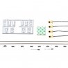 Lighting kit for short wagons -- Beleuchtungssatz für kurze Waggons -- Universal - Roco 40361