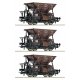 3 piece set: Talbot ballast hopper wagons, ÖBB, HO, Roco 6600283