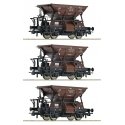 3 piece set: Talbot ballast hopper wagons, ÖBB, HO, Roco 6600283