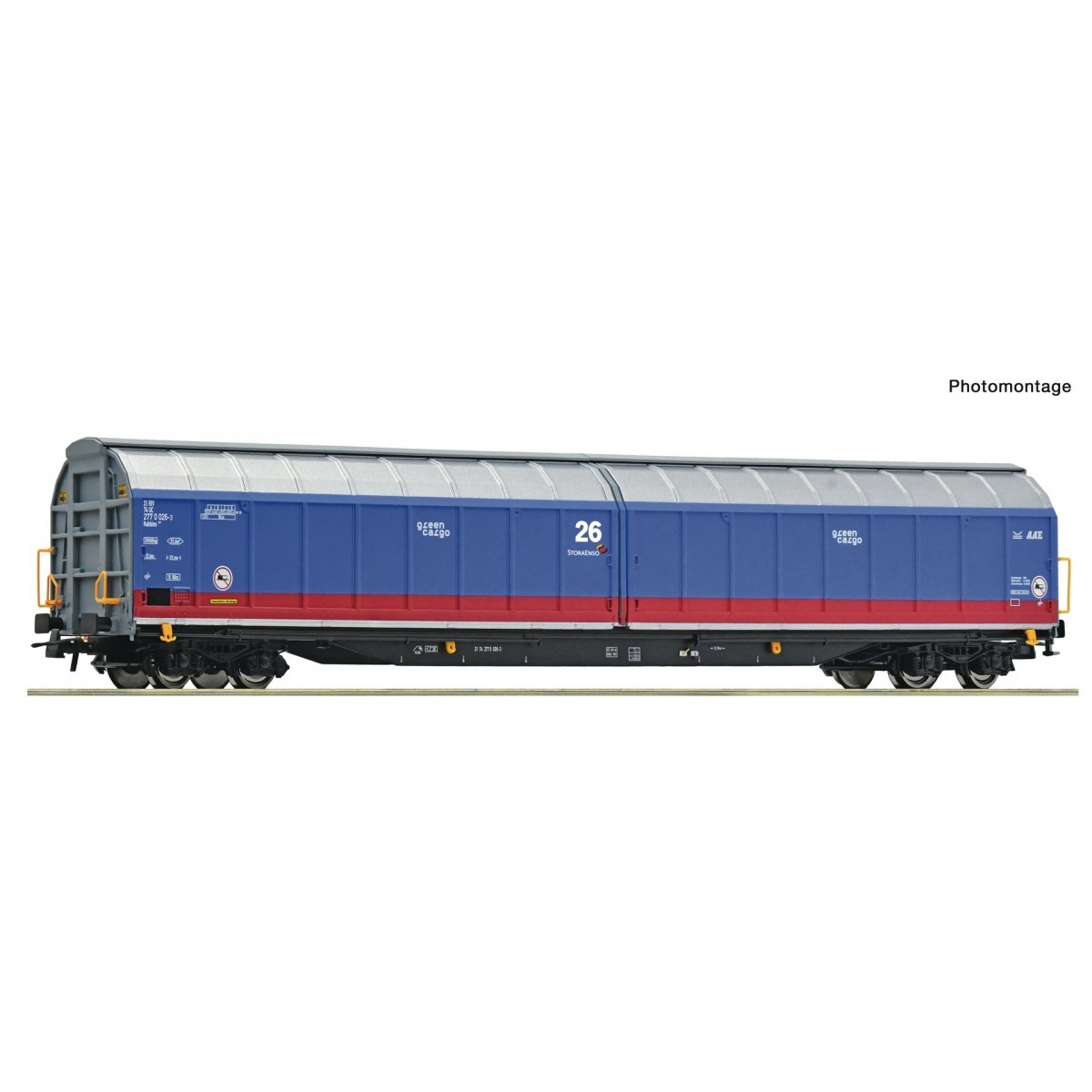 Sliding wall wagon, Green Cargo., HO, Roco 6600200