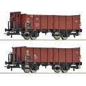 2 piece set: Open goods wagons, DB, HO, Roco 6600267