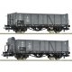 2 piece set: Open goods wagons, PKP, HO, Roco 6600216