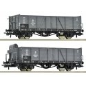 2 piece set: Open goods wagons, PKP, HO, Roco 6600216