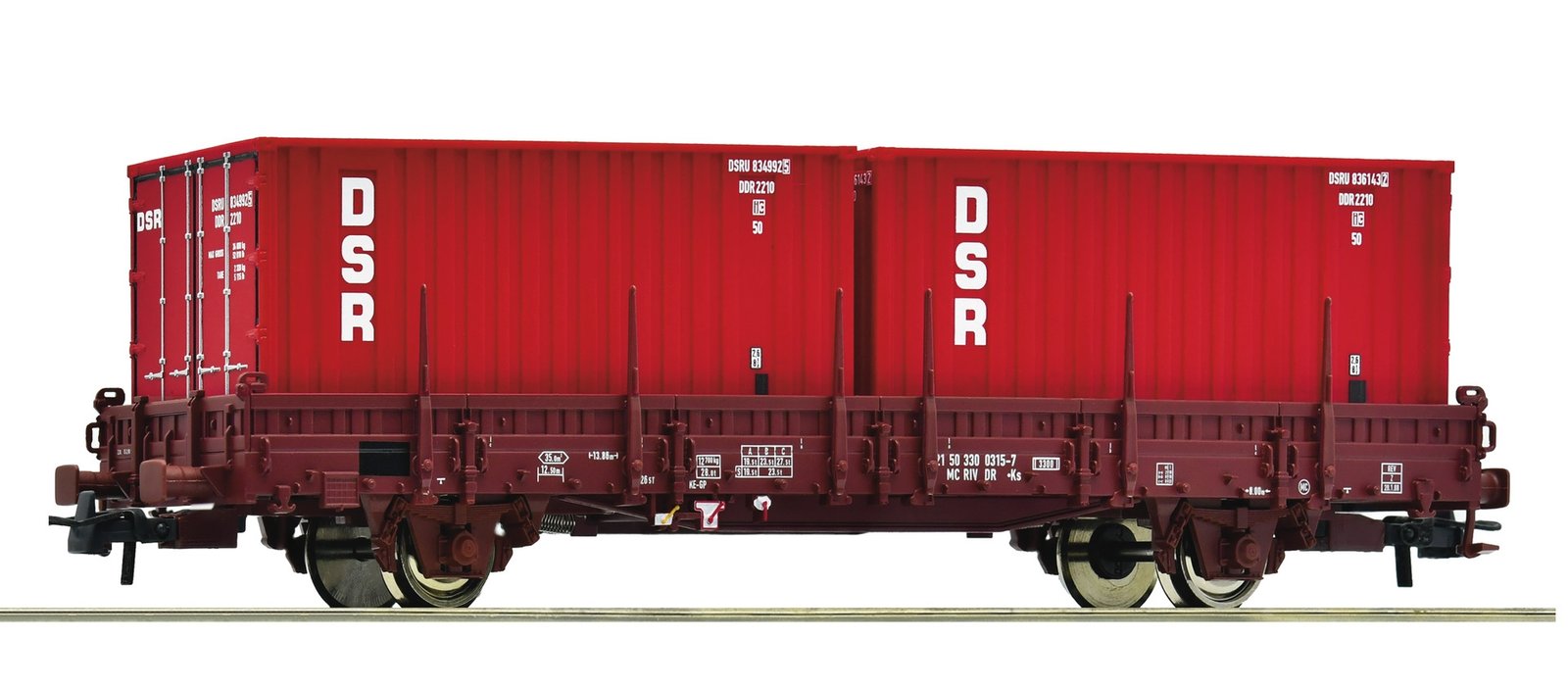 Swivel stake wagon, DR, HO, Roco 6600138