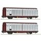 2-piece set: Sliding wall wagons, DB, HO, Roco 6600111