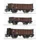 3 piece set: Open goods wagons, ÖBB, HO, Roco 6600250