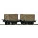 2 piece set: crate wagons, HOe, Roco 34603