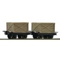 2 piece set: crate wagons, HOe, Roco 34603