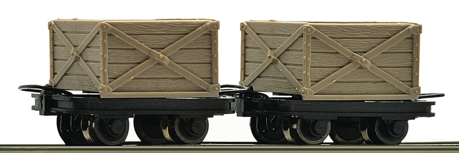 2 piece set: crate wagons, HOe, Roco 34603