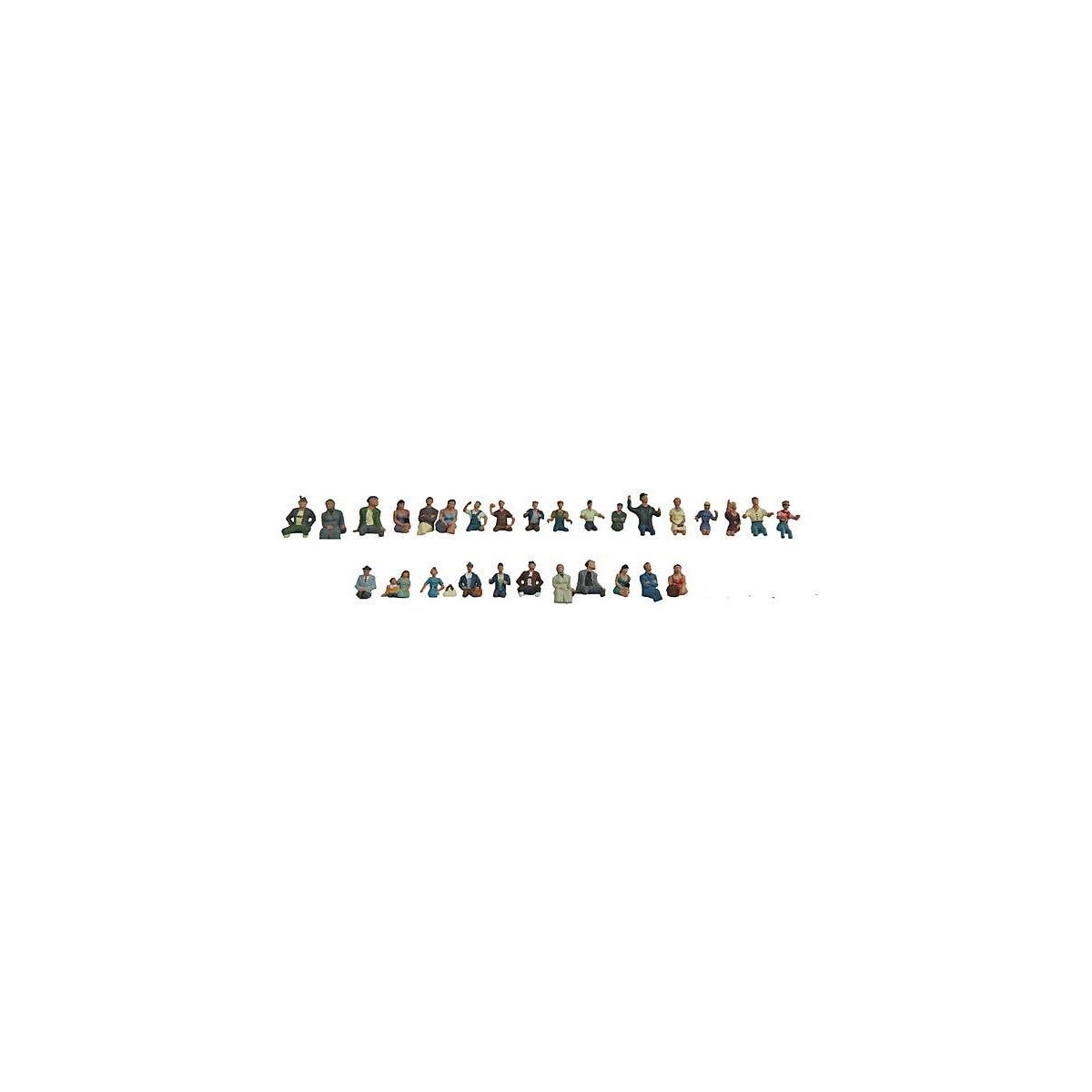 Seated Coach Passengers pkg(30), HO, Walthers SceneMaster 6034
