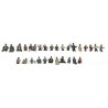 Seated Coach Passengers pkg(30), HO, Walthers SceneMaster 6034
