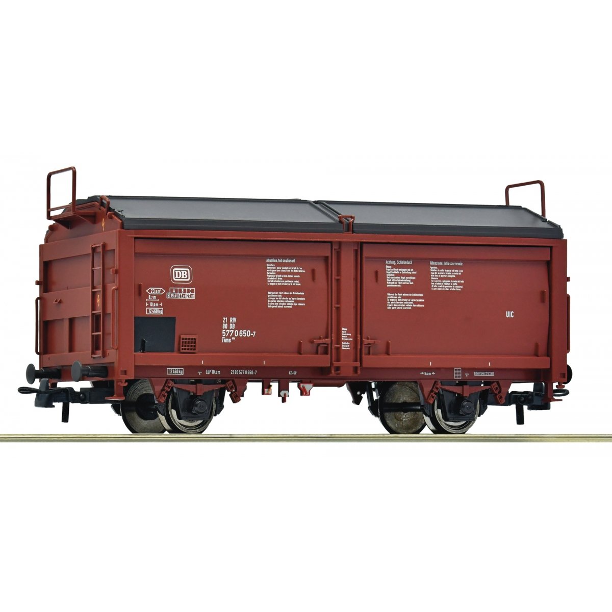 Sliding roof/sliding wall wagon, DB, HO, Roco 6600264
