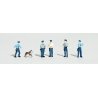 Scenic Accents(R) Figures -- Policemen (5 Officers 1 Police Dog), HO, Woodland Scenics 1822