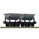 2 piece set: Side tipping wagons, HOe, Roco 34600