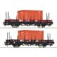 2-piece set: Swivel stake wagons, MAV, HO, Roco 6600076