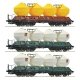 3 piece set: Silo wagons, CD, HO, Roco 6600180