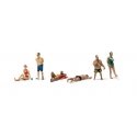 Beach Goers - Scenic Accents(R) -- pkg(4), HO, Woodland Scenics 1962