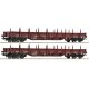 2 piece set: Stake wagons, ZSSK Cargo, HO, Roco 6600186