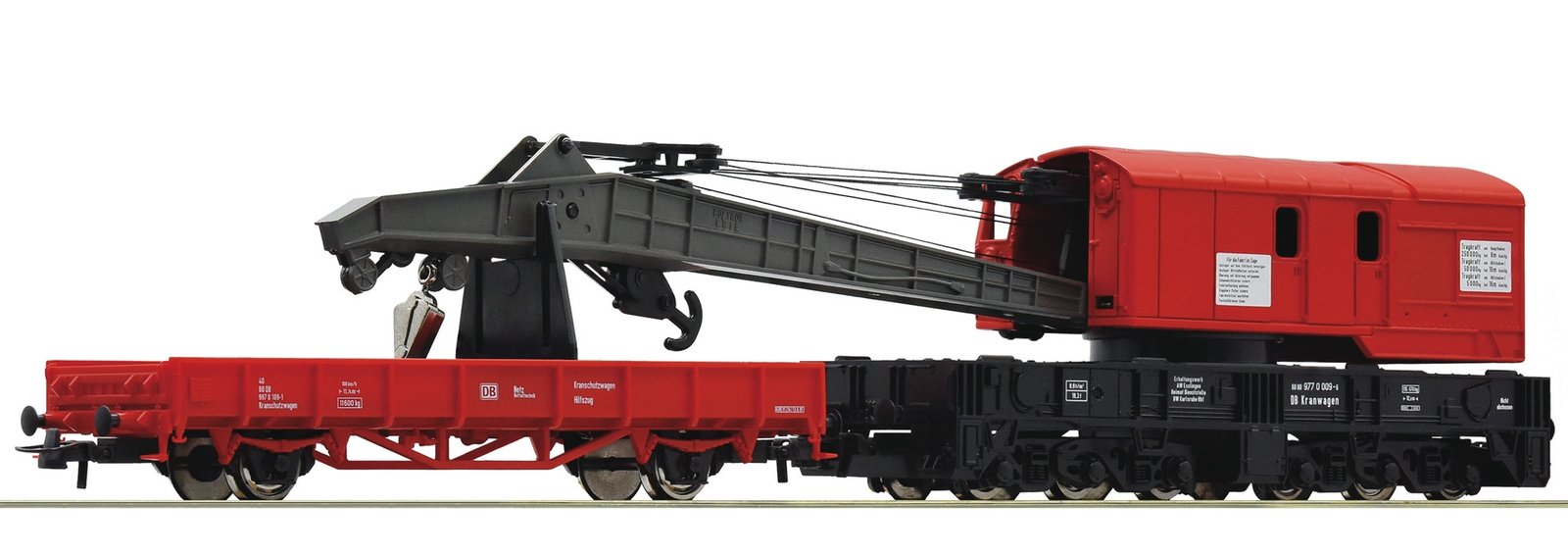 Crane wagon and barrier wagon, DB AG, HO, Roco 56240