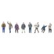 Winter Passers-By -- pkg(8), HO, Faller Gmbh 151711