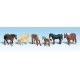 Animals - Scenic Accents(R) -- Farm Horses pkg(6), HO, Woodland Scenics 1862