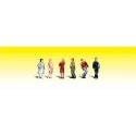 Scenic Accents - Pedestrian -- People Walking, pkg(5), N, Woodland Scenics 2210