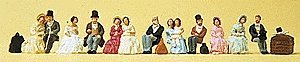 1847 Vintage Passengers -- pkg(13), HO, Preiser Kg 12045